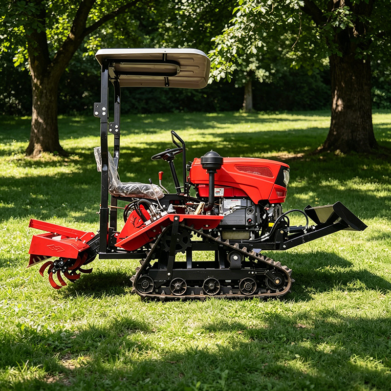 Agriculture Farming Practices - Motoculteur rotatif sur chenilles personnalisé et