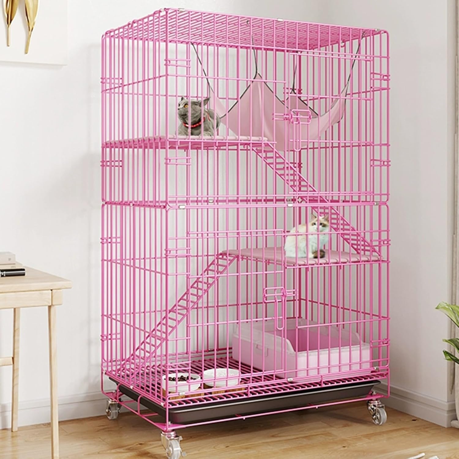 Rabbit Cage Wire - Enclos pliable à 3 niveaux pour