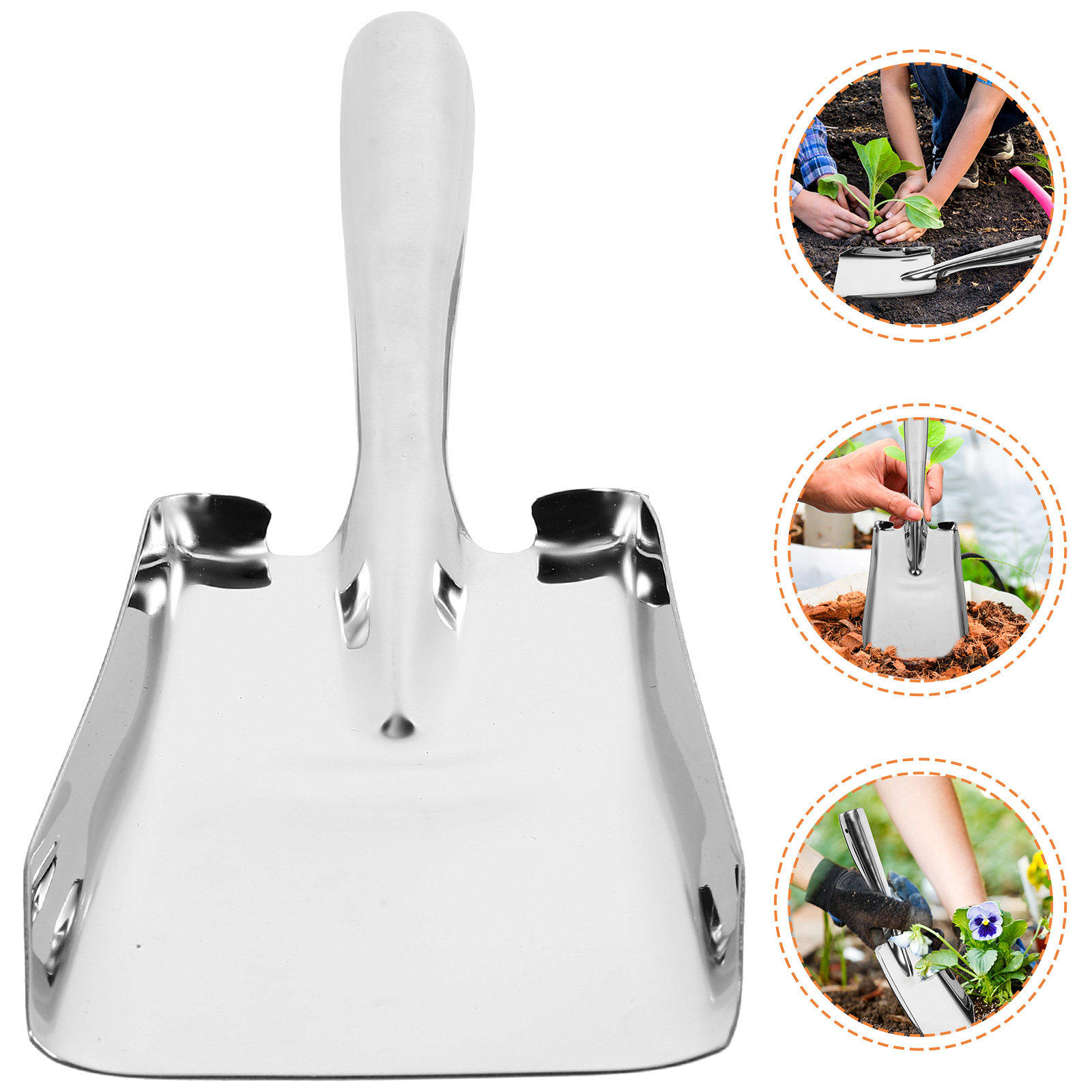 Vegetable Transplanter - Pelle en acier inoxydable épaissie, outil