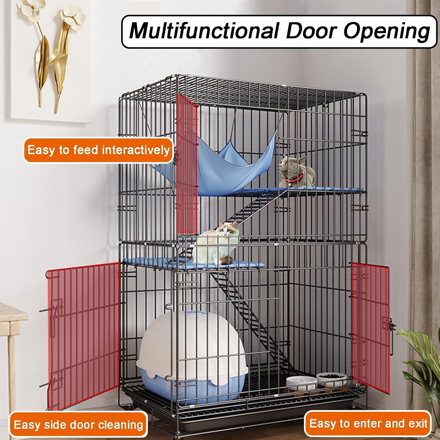 Enclos pliable à 3 niveaux pou - Rabbit Cage Wire avis et prix